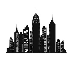 City silhouette vector set. Panorama city background.  