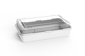 PSD Food Container Mockup with Plastic Cover