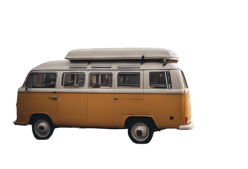 van travel luggage bus vintage retro suitcase old flower child summer love baggage fun sunny vehicle bag revival 60s stack roof rack 70s motor journey camper car trip cartoon holiday
