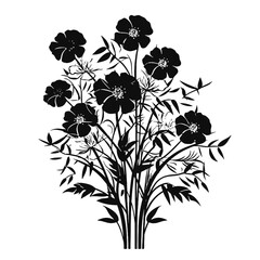  flowers  Silhouette 