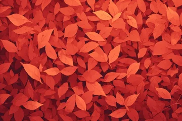 Zelfklevend Fotobehang Red leaves background, texture, anime style © IMAGE