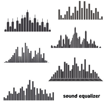 2d flat vector artwork of a sound equalizer