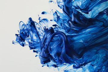 blue ink background material, Generative AI - obrazy, fototapety, plakaty