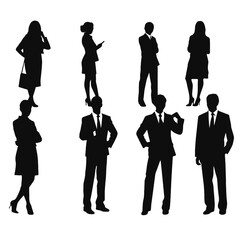 business people silhouette