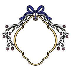 Elegant vintage floral wedding crest