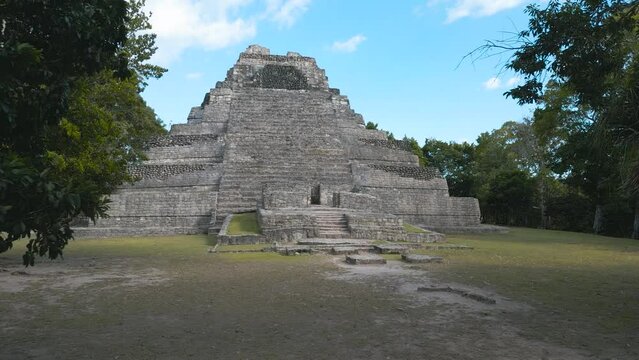 Temple 1 at Chacchoben, Mayan archeological site, Quintana Roo, Mexico.