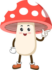cute mushroom cartoon character