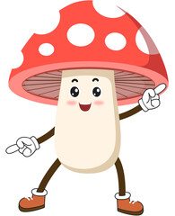 cute mushroom cartoon character