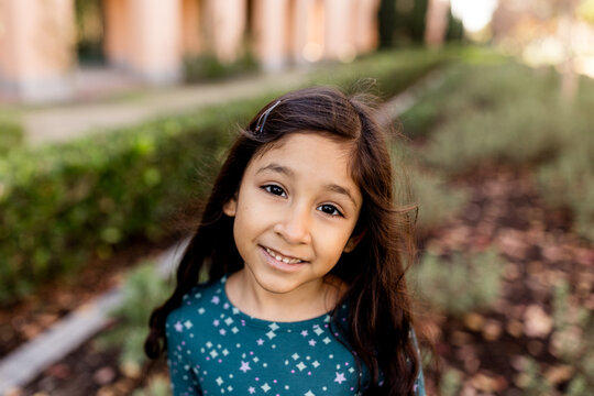Portrait of Multiracial Six Year Old Girl in San Diego