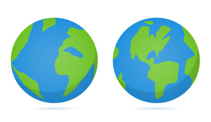 earth or globe flat design