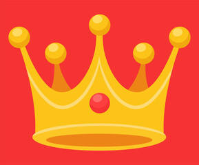 king crown flat design isolated - 767680392