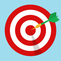 target with dart flat design