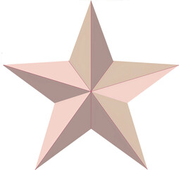 simple pastel vector star flat silhouette outline shape, transparent background. PNG.