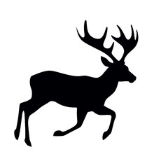 Deer leaping Silhouette 