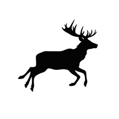 Deer leaping  Silhouette 