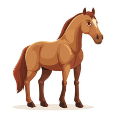 Horse cartoon icon cartoon vector illustration 