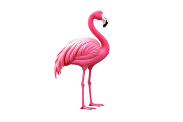 Naklejka premium 3D cartoon animal Flamingo 