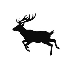 Deer leaping  Silhouette 