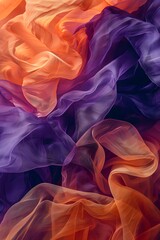Obraz premium orange purple fabric backdrop for photographers