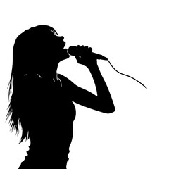  quality silhouette female singer pop, country music, rock stars and hiphop rapper artist vocalist 