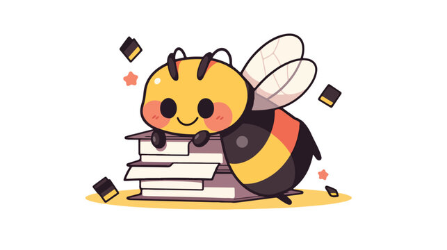 Rendered illustration of Bee cartoon character 