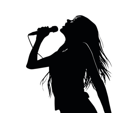  quality silhouette female singer pop, country music, rock stars and hiphop rapper artist vocalist 
