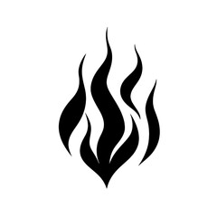 Fire flame Silhouette  vector illustration design