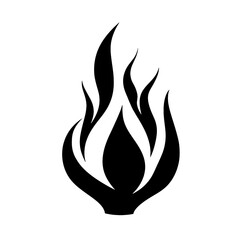 Fire flame Silhouette  vector illustration design