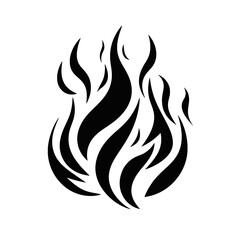 Fire flame Silhouette  vector illustration design