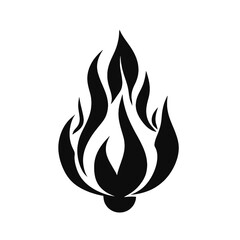 Fire flame Silhouette  vector illustration design