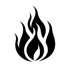 Fire flame Silhouette  vector illustration design