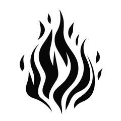 Fire flame Silhouette  vector illustration design