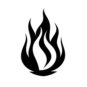Fire flame Silhouette  vector illustration design