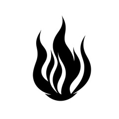 Fire flame Silhouette  vector illustration design