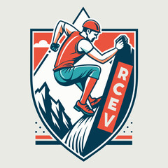 Badge Logo Vintage Sport Climbing Adventure for your logo minimalist