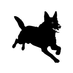 German shepherd  Silhouette 