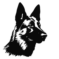 German shepherd  Silhouette 