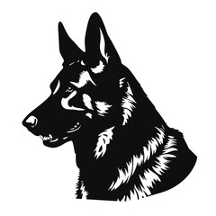 German shepherd  Silhouette 