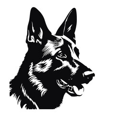 German shepherd  Silhouette 