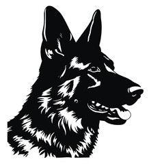 German shepherd  Silhouette 