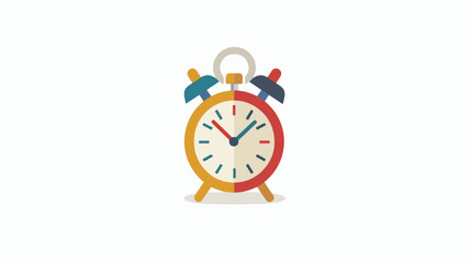 Stop watch flat icon design Flat vector isolated on white - obrazy, fototapety, plakaty