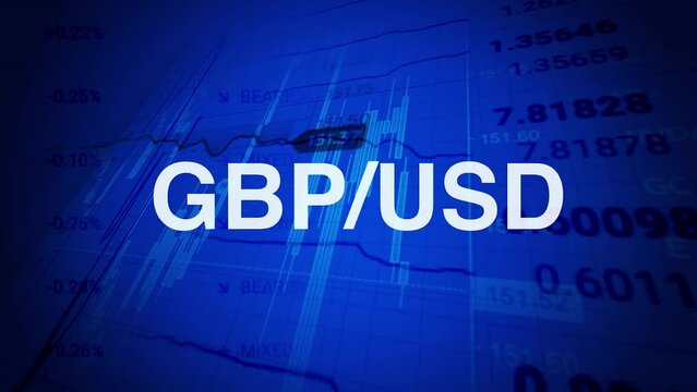 Explore dynamic Forex trading visuals depicting GBP/USD exchange rates. Gain insights and make informed decisions with this real-time animation.