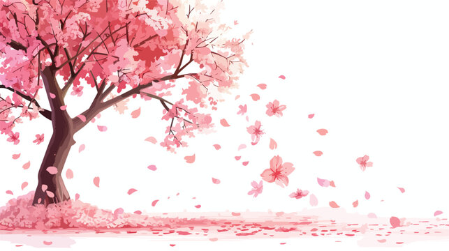 Cherry Blossoms Pink Petals Blanket Ground in Springt