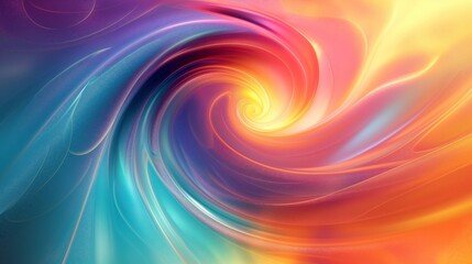 Obraz premium Colorful abstract teleport warp spiral, Vortex spiral swirl background banner, AI generated