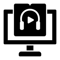   Listening glyph icon