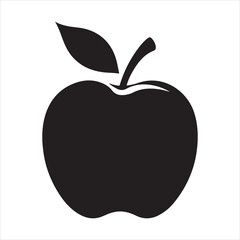 Apple clipart on a white background silhouette