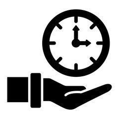   Save Time glyph icon