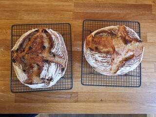 Sour dough bread in the kitchen