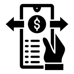   Money Transfer glyph icon