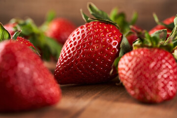 Strawberries freshly picked